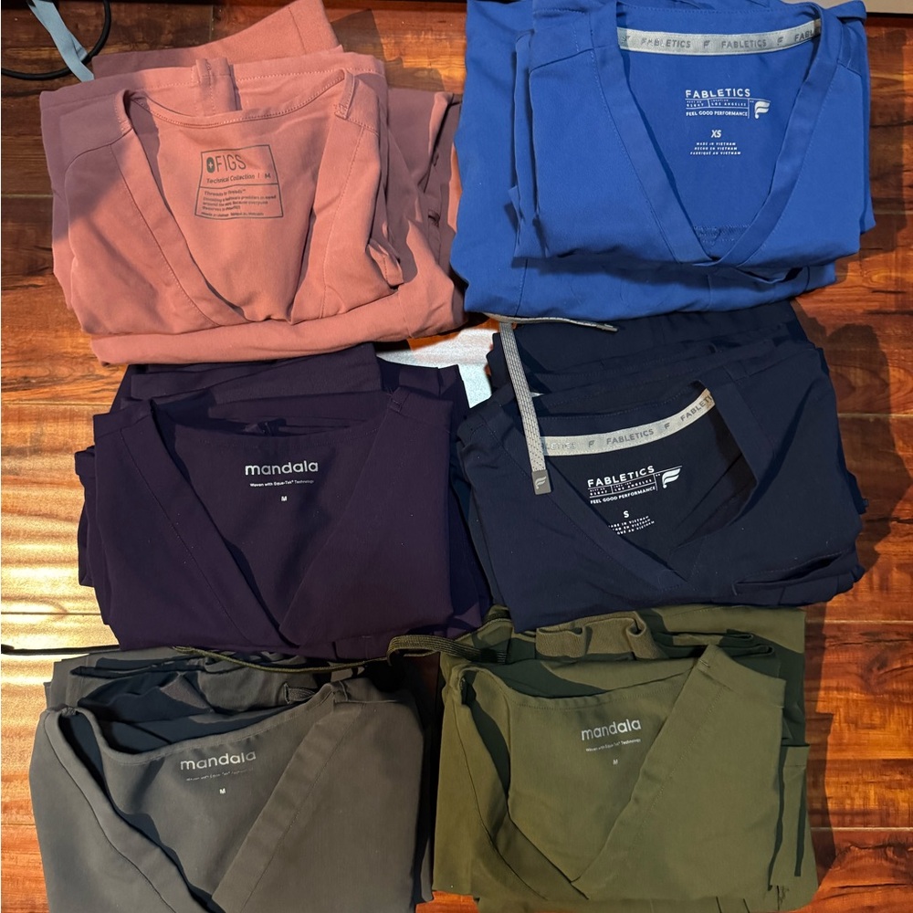 Mandala, Figs, and Fabletics Scrubs Per One Set
